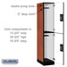 Salsbury 15" Wide Double Tier Designer Wood Locker - 1 Wide - 6 Feet High - 21 Inches Deep - Cherry - Silver Resettable Combination Locks - Sweatfully