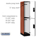 Salsbury 15" Wide Double Tier Designer Wood Locker - 1 Wide - 6 Feet High - 21 Inches Deep - Cherry - Hasps - Sweatfully