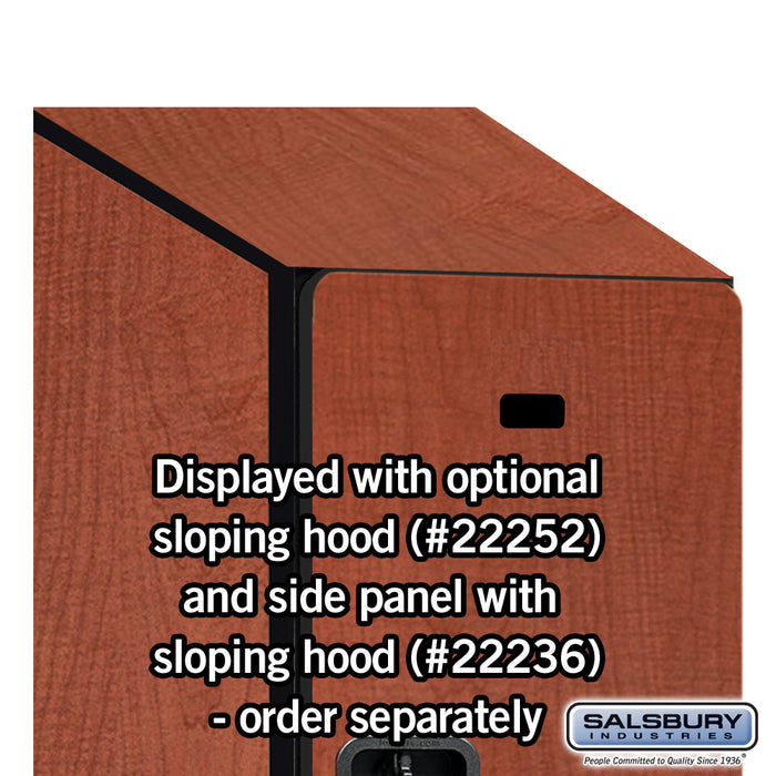 Salsbury 15" Wide Double Tier Designer Wood Locker - 1 Wide - 6 Feet High - 21 Inches Deep - Cherry - Hasps - Sweatfully