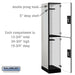 Salsbury 15" Wide Double Tier Designer Wood Locker - 1 Wide - 6 Feet High - 21 Inches Deep - Gray - Black Resettable Combination Locks - Sweatfully