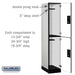 Salsbury 15" Wide Double Tier Designer Wood Locker - 1 Wide - 6 Feet High - 21 Inches Deep - Gray - Silver Electronic Locks - Sweatfully