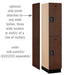 Salsbury 15" Wide Double Tier Designer Wood Locker - 1 Wide - 6 Feet High - 21 Inches Deep - Mahogany - Black Electronic Locks - Sweatfully