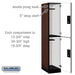 Salsbury 15" Wide Double Tier Designer Wood Locker - 1 Wide - 6 Feet High - 21 Inches Deep - Mahogany - Silver Electronic Locks - Sweatfully