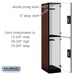 Salsbury 15" Wide Double Tier Designer Wood Locker - 1 Wide - 6 Feet High - 21 Inches Deep - Mahogany - Silver Resettable Combination Locks - Sweatfully