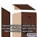 Salsbury 15" Wide Double Tier Designer Wood Locker - 1 Wide - 6 Feet High - 21 Inches Deep - Mahogany - Hasps - Sweatfully