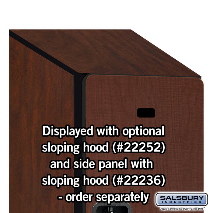 Salsbury 15" Wide Double Tier Designer Wood Locker - 1 Wide - 6 Feet High - 21 Inches Deep - Mahogany - Hasps - Sweatfully