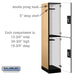 Salsbury 15" Wide Double Tier Designer Wood Locker - 1 Wide - 6 Feet High - 21 Inches Deep - Maple - Black Resettable Combination Locks - Sweatfully