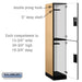 Salsbury 15" Wide Double Tier Designer Wood Locker - 1 Wide - 6 Feet High - 21 Inches Deep - Maple - Hasps - Sweatfully