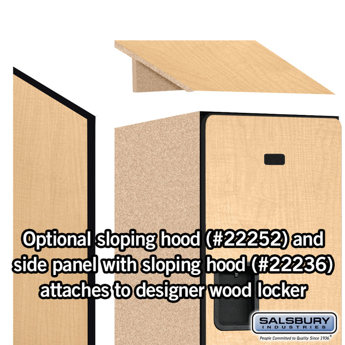 Salsbury 15" Wide Double Tier Designer Wood Locker - 1 Wide - 6 Feet High - 21 Inches Deep - Maple - Hasps - Sweatfully