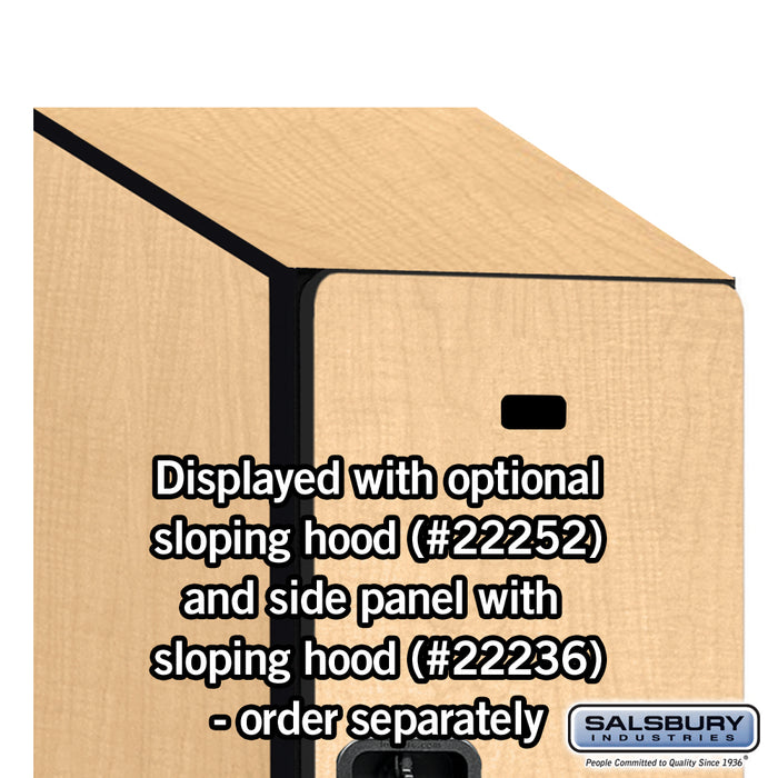 Salsbury 15" Wide Double Tier Designer Wood Locker - 1 Wide - 6 Feet High - 21 Inches Deep - Maple - Hasps - Sweatfully