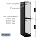 Salsbury 15" Wide Double Tier Designer Wood Locker - 1 Wide - 6 Feet High - 24 Inches Deep - Black - Silver Electronic Locks - Sweatfully