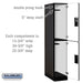Salsbury 15" Wide Double Tier Designer Wood Locker - 1 Wide - 6 Feet High - 24 Inches Deep - Black - Hasps - Sweatfully