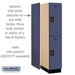 Salsbury 15" Wide Double Tier Designer Wood Locker - 1 Wide - 6 Feet High - 24 Inches Deep - Blue - Black Electronic Locks - Sweatfully