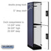 Salsbury 15" Wide Double Tier Designer Wood Locker - 1 Wide - 6 Feet High - 24 Inches Deep - Blue - Black Resettable Combination Locks - Sweatfully