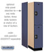 Salsbury 15" Wide Double Tier Designer Wood Locker - 1 Wide - 6 Feet High - 24 Inches Deep - Blue - Silver Resettable Combination Locks - Sweatfully