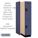 Salsbury 15" Wide Double Tier Designer Wood Locker - 1 Wide - 6 Feet High - 24 Inches Deep - Blue - Hasps - Sweatfully