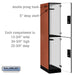 Salsbury 15" Wide Double Tier Designer Wood Locker - 1 Wide - 6 Feet High - 24 Inches Deep - Cherry - Black Electronic Locks - Sweatfully