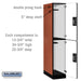 Salsbury 15" Wide Double Tier Designer Wood Locker - 1 Wide - 6 Feet High - 24 Inches Deep - Cherry - Black Resettable Combination Locks - Sweatfully