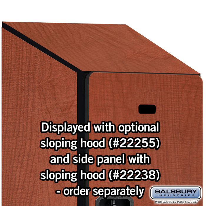 Salsbury 15" Wide Double Tier Designer Wood Locker - 1 Wide - 6 Feet High - 24 Inches Deep - Cherry - Hasps - Sweatfully
