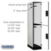 Salsbury 15" Wide Double Tier Designer Wood Locker - 1 Wide - 6 Feet High - 24 Inches Deep - Gray - Black Electronic Locks - Sweatfully