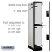 Salsbury 15" Wide Double Tier Designer Wood Locker - 1 Wide - 6 Feet High - 24 Inches Deep - Gray - Hasps - Sweatfully