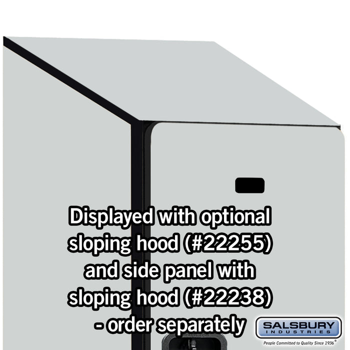 Salsbury 15" Wide Double Tier Designer Wood Locker - 1 Wide - 6 Feet High - 24 Inches Deep - Gray - Hasps - Sweatfully