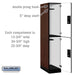 Salsbury 15" Wide Double Tier Designer Wood Locker - 1 Wide - 6 Feet High - 24 Inches Deep - Mahogany - Black Electronic Locks - Sweatfully