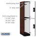 Salsbury 15" Wide Double Tier Designer Wood Locker - 1 Wide - 6 Feet High - 24 Inches Deep - Mahogany - Silver Resettable Combination Locks - Sweatfully