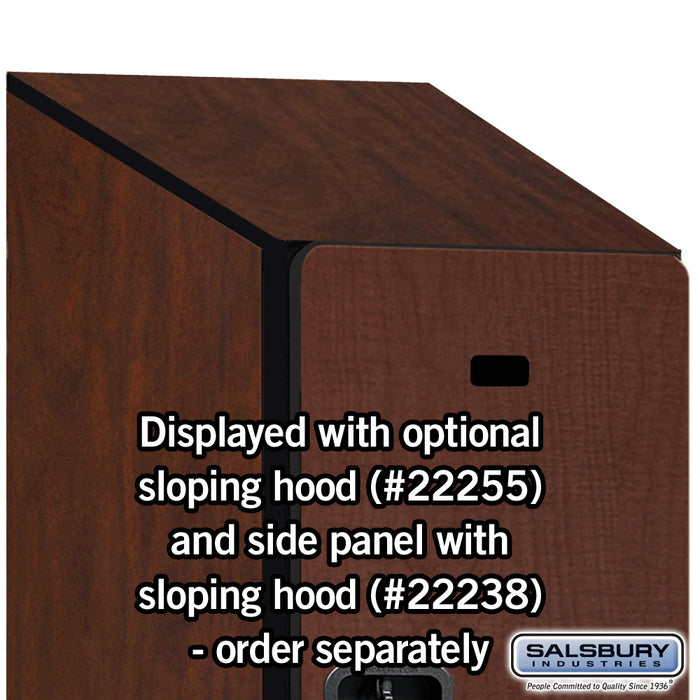 Salsbury 15" Wide Double Tier Designer Wood Locker - 1 Wide - 6 Feet High - 24 Inches Deep - Mahogany - Hasps - Sweatfully