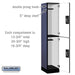 Salsbury 15" Wide Double Tier Designer Wood Locker - 1 Wide - 6 Feet High - 18 Inches Deep - Blue - Silver Resettable Combination Locks - Sweatfully
