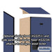 Salsbury 15" Wide Double Tier Designer Wood Locker - 1 Wide - 6 Feet High - 18 Inches Deep - Blue - Hasps - Sweatfully