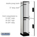 Salsbury 15" Wide Double Tier Designer Wood Locker - 1 Wide - 6 Feet High - 18 Inches Deep - Gray - Black Electronic Locks - Sweatfully
