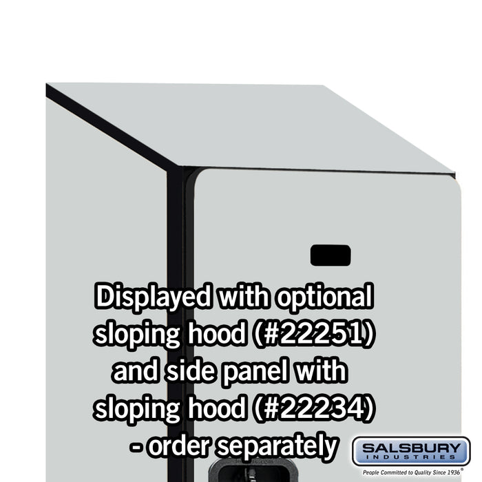 Salsbury 15" Wide Double Tier Designer Wood Locker - 1 Wide - 6 Feet High - 18 Inches Deep - Gray - Hasps - Sweatfully