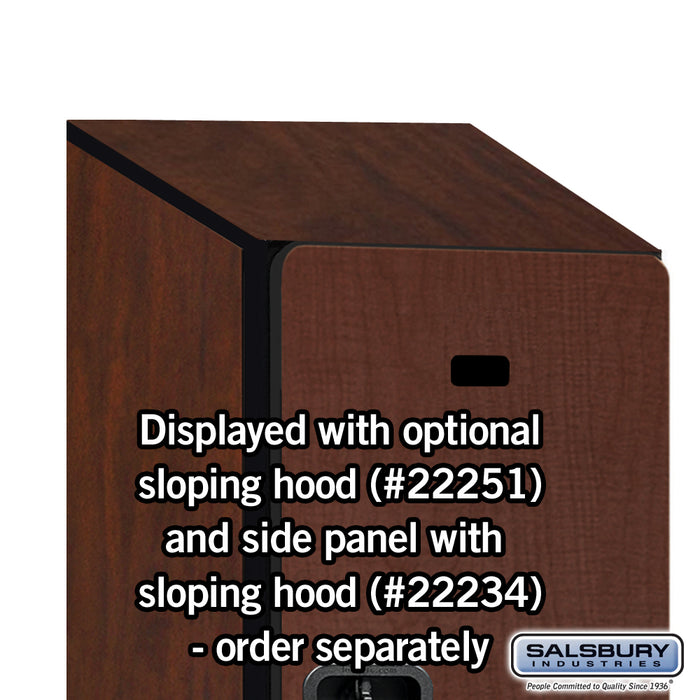 Salsbury 15" Wide Double Tier Designer Wood Locker - 1 Wide - 6 Feet High - 18 Inches Deep - Mahogany - Hasps - Sweatfully