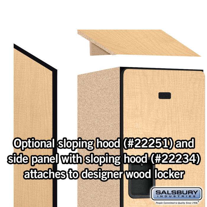 Salsbury 15" Wide Double Tier Designer Wood Locker - 1 Wide - 6 Feet High - 18 Inches Deep - Maple - Hasps - Sweatfully