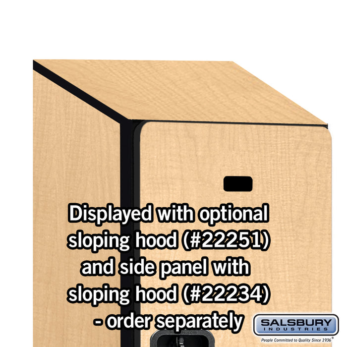 Salsbury 15" Wide Double Tier Designer Wood Locker - 1 Wide - 6 Feet High - 18 Inches Deep - Maple - Hasps - Sweatfully