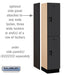 Salsbury 15" Wide Double Tier Designer Wood Locker - 1 Wide - 6 Feet High - 18 Inches Deep - Black - Hasps - Sweatfully