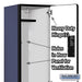 Salsbury 15" Wide Double Tier Designer Wood Locker - 1 Wide - 6 Feet High - 18 Inches Deep - Blue - Hasps - Sweatfully