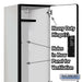 Salsbury 15" Wide Double Tier Designer Wood Locker - 1 Wide - 6 Feet High - 18 Inches Deep - Gray - Hasps - Sweatfully