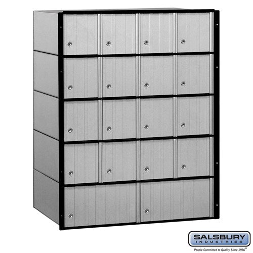 Salsbury Aluminum Mailbox - 18 Doors - Standard System - Sweatfully