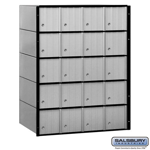 Salsbury Aluminum Mailbox - 20 Doors - Standard System - Sweatfully