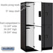 Salsbury 15" Wide Double Tier Designer Wood Locker - 3 Wide - 6 Feet High - 21 Inches Deep - Black - Black Electronic Locks - Sweatfully
