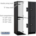 Salsbury 15" Wide Double Tier Designer Wood Locker - 3 Wide - 6 Feet High - 21 Inches Deep - Black - Silver Resettable Combination Locks - Sweatfully