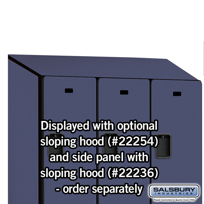 Salsbury 15" Wide Double Tier Designer Wood Locker - 3 Wide - 6 Feet High - 21 Inches Deep - Blue - Hasps - Sweatfully