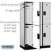 Salsbury 15" Wide Double Tier Designer Wood Locker - 3 Wide - 6 Feet High - 21 Inches Deep - Gray - Hasps - Sweatfully