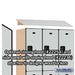 Salsbury 15" Wide Double Tier Designer Wood Locker - 3 Wide - 6 Feet High - 21 Inches Deep - Gray - Hasps - Sweatfully