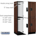 Salsbury 15" Wide Double Tier Designer Wood Locker - 3 Wide - 6 Feet High - 21 Inches Deep - Mahogany - Hasps - Sweatfully