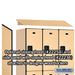 Salsbury 15" Wide Double Tier Designer Wood Locker - 3 Wide - 6 Feet High - 21 Inches Deep - Maple - Hasps - Sweatfully