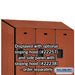 Salsbury 15" Wide Double Tier Designer Wood Locker - 3 Wide - 6 Feet High - 24 Inches Deep - Cherry - Hasps - Sweatfully