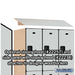 Salsbury 15" Wide Double Tier Designer Wood Locker - 3 Wide - 6 Feet High - 24 Inches Deep - Gray - Hasps - Sweatfully